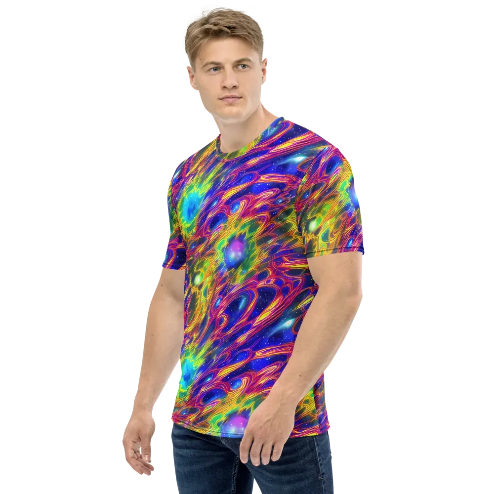 Orbiting Fever on Men's Crew Neck T-Shirt — Left