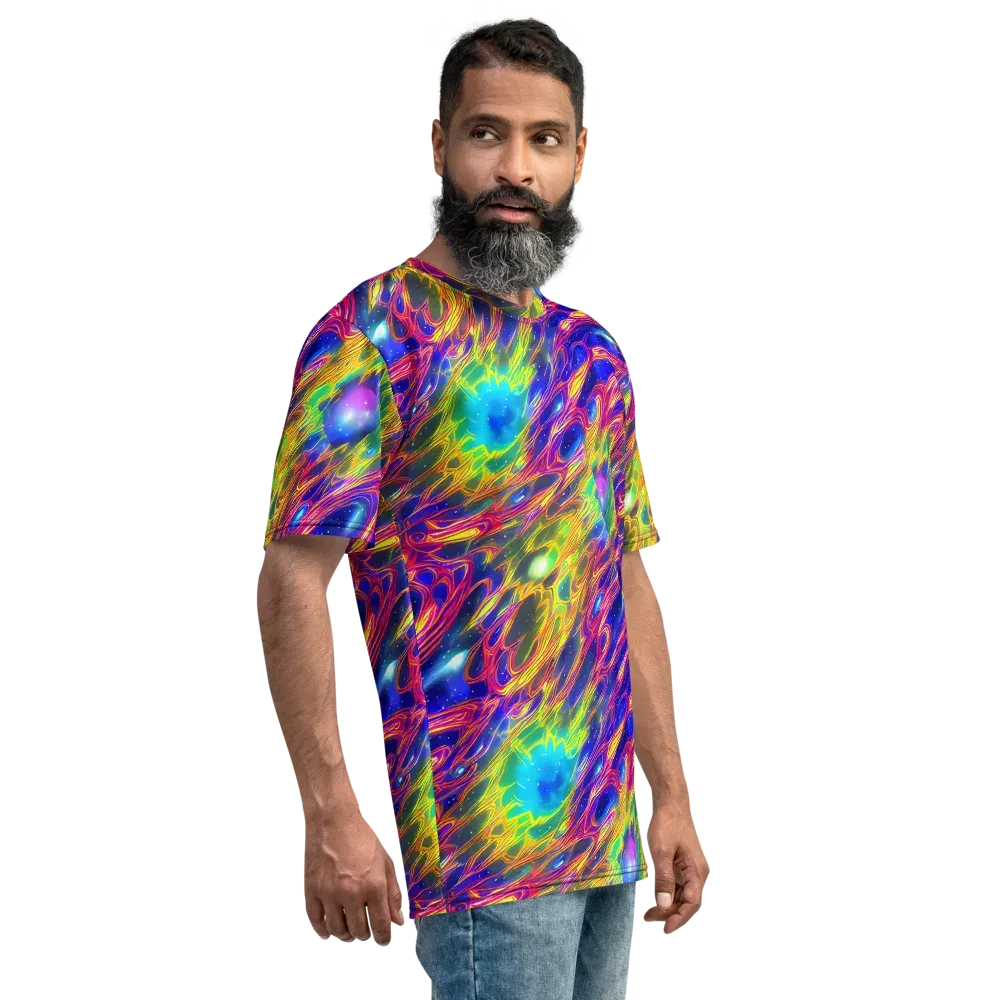 Orbiting Fever on Men's Crew Neck T-Shirt — Right