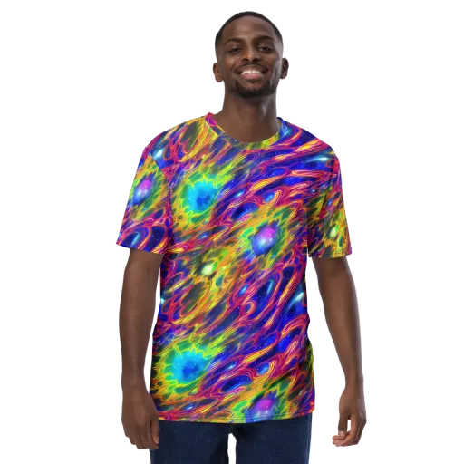 Orbiting Fever on a Men's Crew Neck T-Shirt