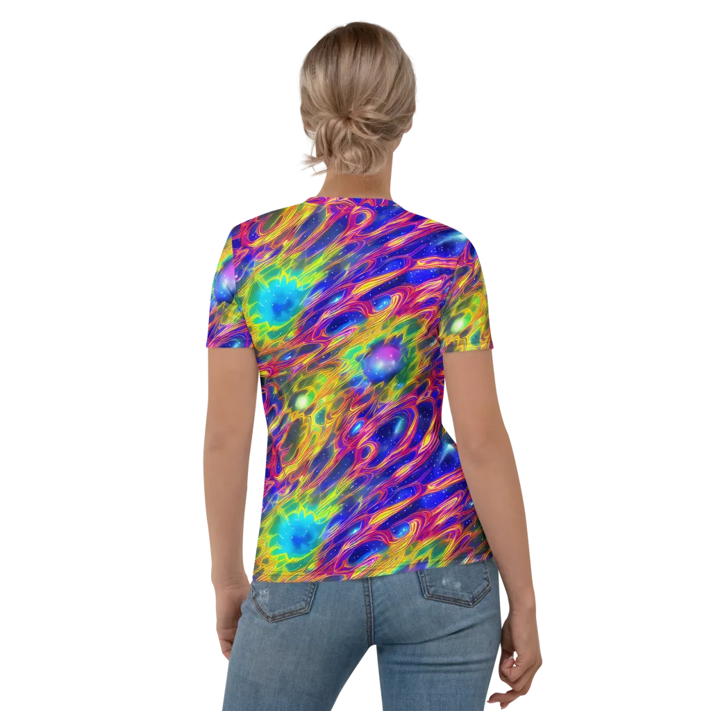 Orbiting Fever on Women's Crew Neck T-Shirt — Back