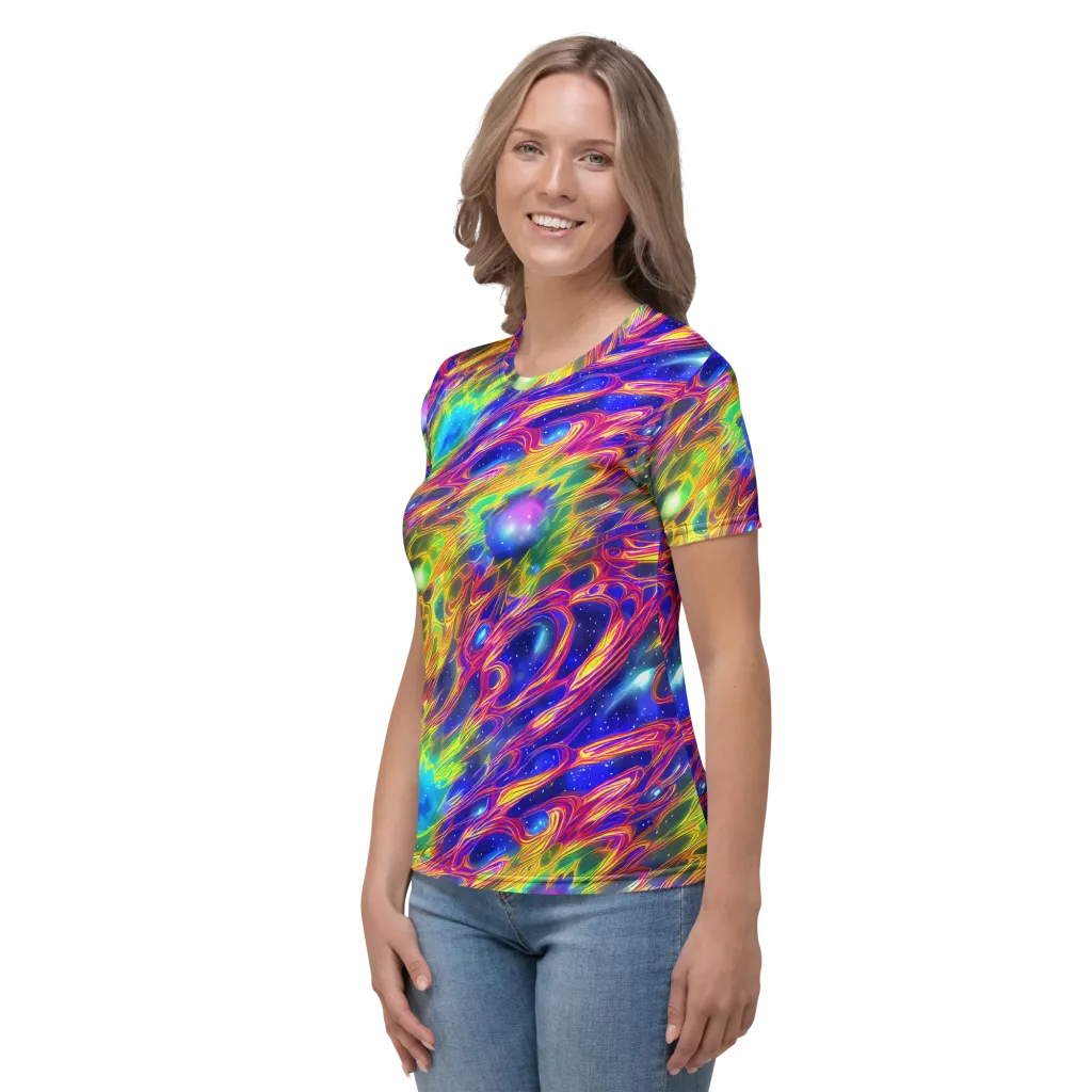Orbiting Fever on Women's Crew Neck T-Shirt — Left