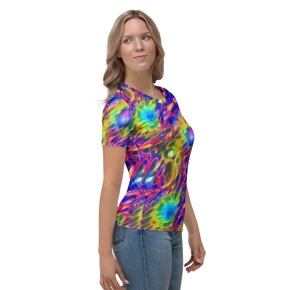 Orbiting Fever on Women's Crew Neck T-Shirt — Right