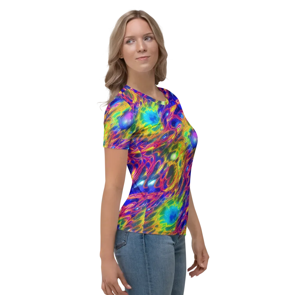 Orbiting Fever on Women's Crew Neck T-Shirt — Right