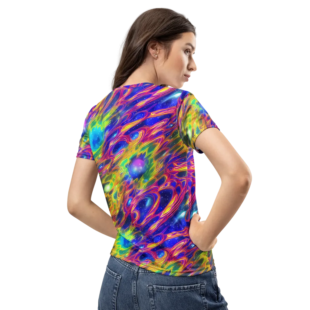 Orbiting Fever on Women's Crew Neck T-Shirt — Back