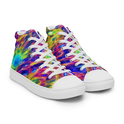 Orbiting Fever on a Women's High Top Canvas Shoes