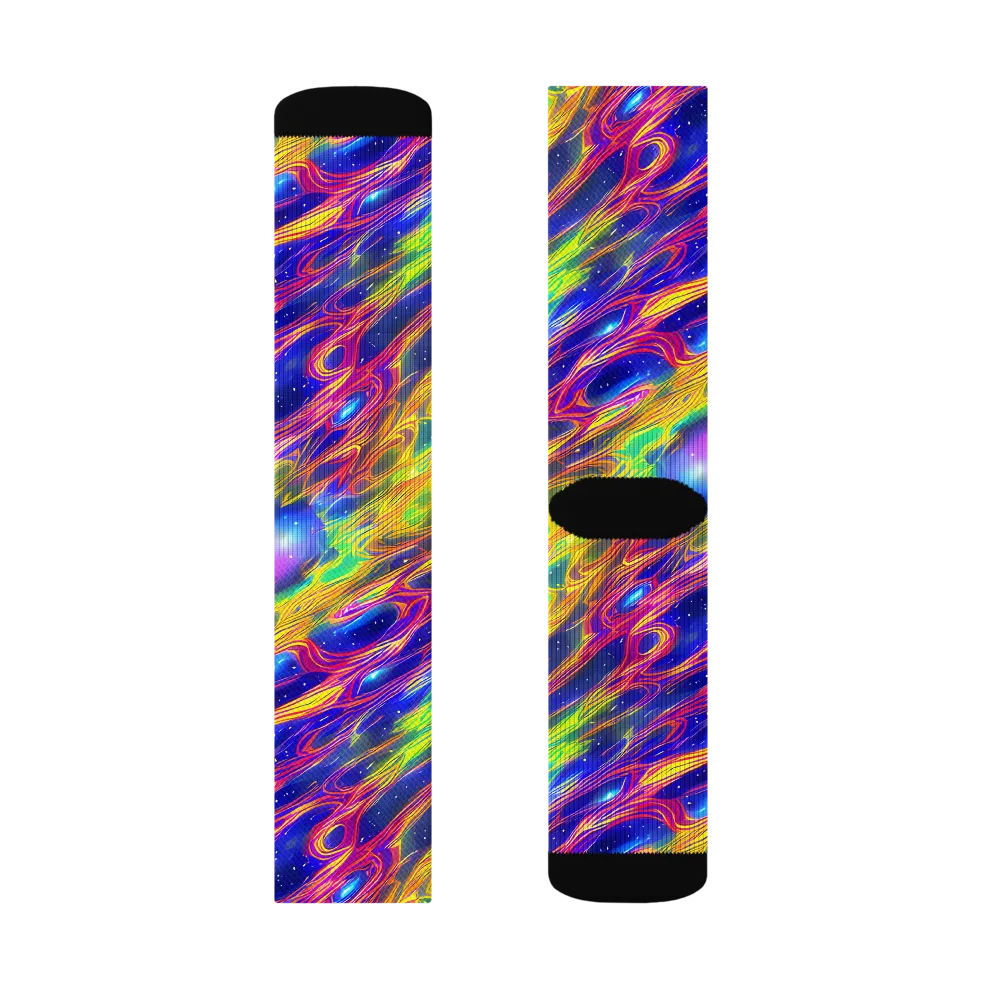 Orbiting Fever on Socks — Right Sock