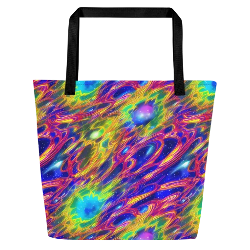 Orbiting Fever on a Large Tote Bag W/ Pocket
