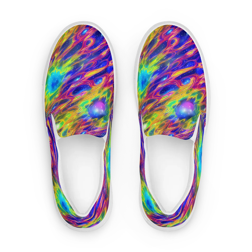 Orbiting Fever on Women's Slip-On Canvas Shoes — Front