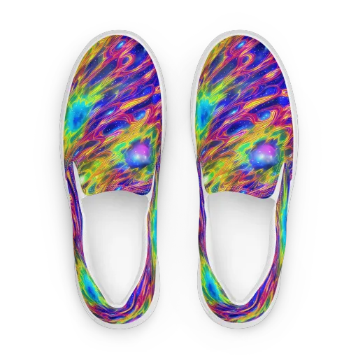 Orbiting Fever on a Women's Slip-On Canvas Shoes