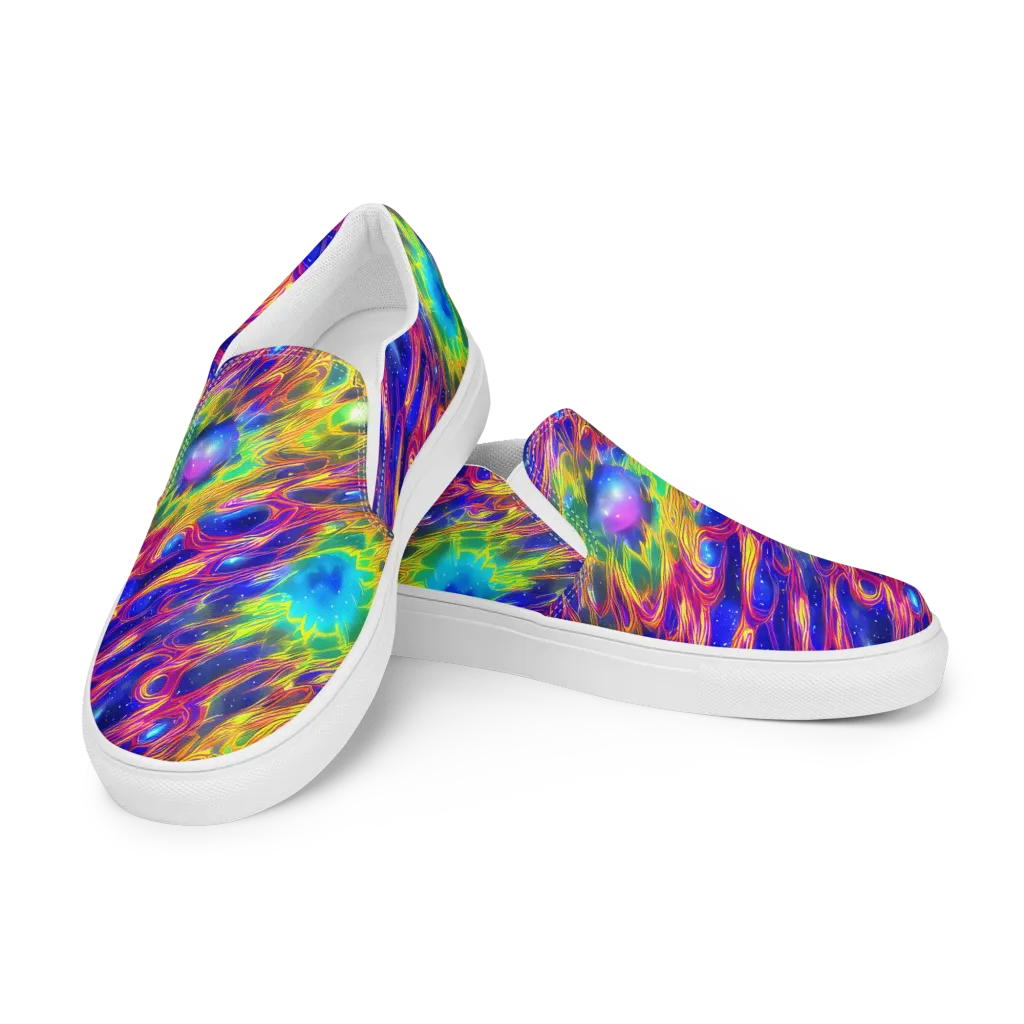 Orbiting Fever on Women's Slip-On Canvas Shoes — Left Front