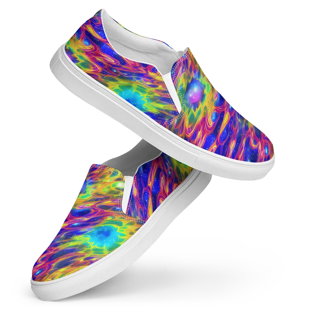 Orbiting Fever on Women's Slip-On Canvas Shoes — Front