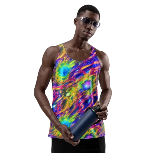 Orbiting Fever on a Men's Tank Top