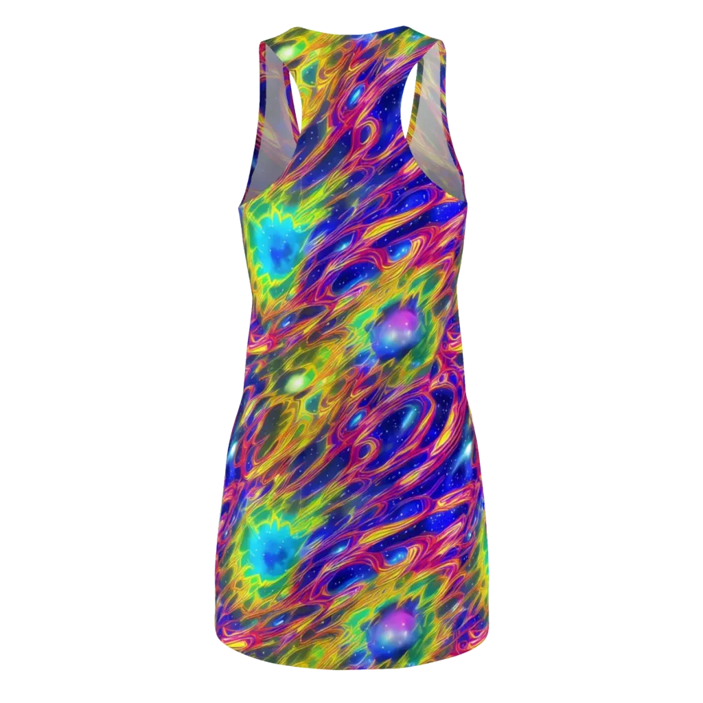 Orbiting Fever on Racerback Dress — Back