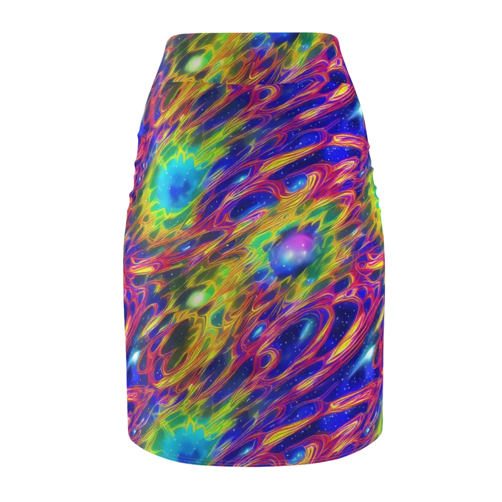Orbiting Fever on Pencil Skirt — Back