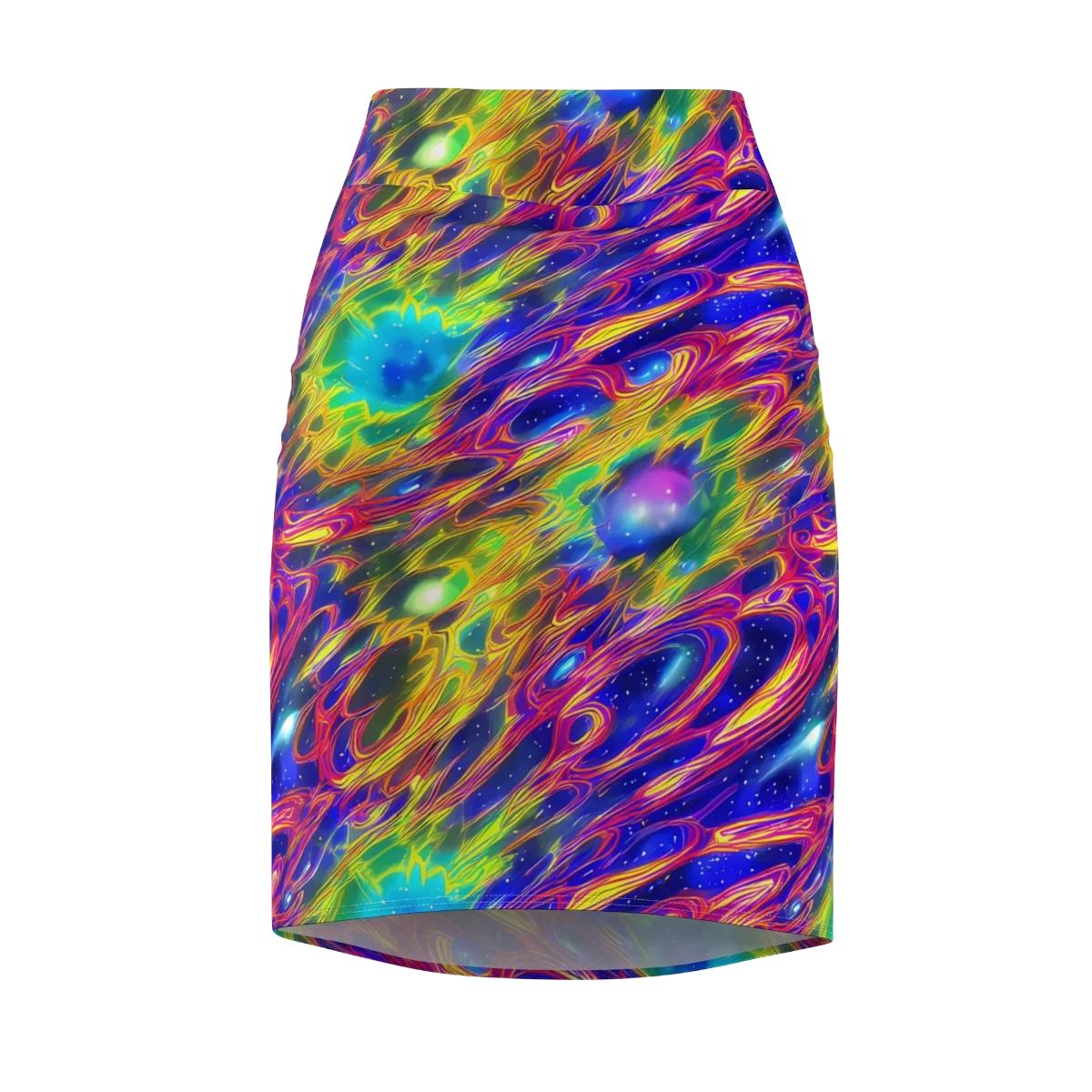 Orbiting Fever on Pencil Skirt — Front