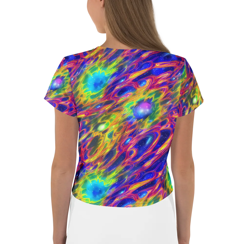 Orbiting Fever on Crop Tee — Back