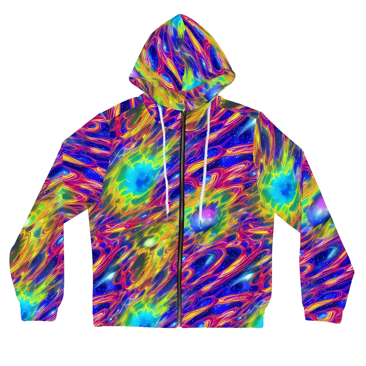 Orbiting Fever on Women's Full-Zip Hoodie — Front