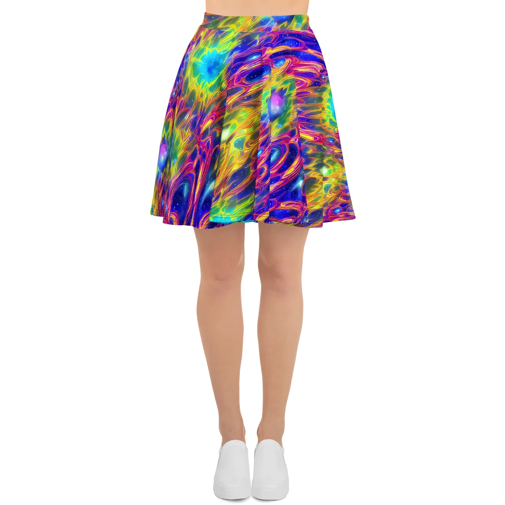 Orbiting Fever on Skater Skirt — Front