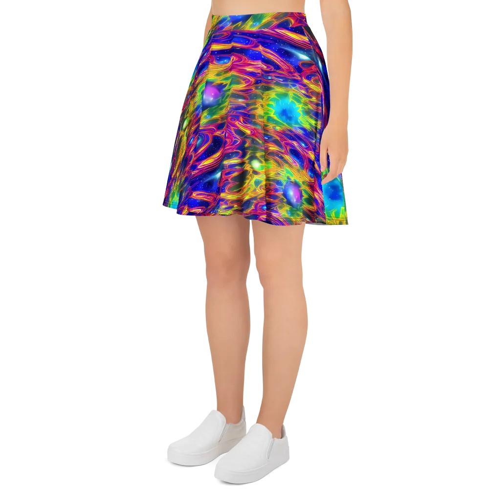 Orbiting Fever on Skater Skirt — Left
