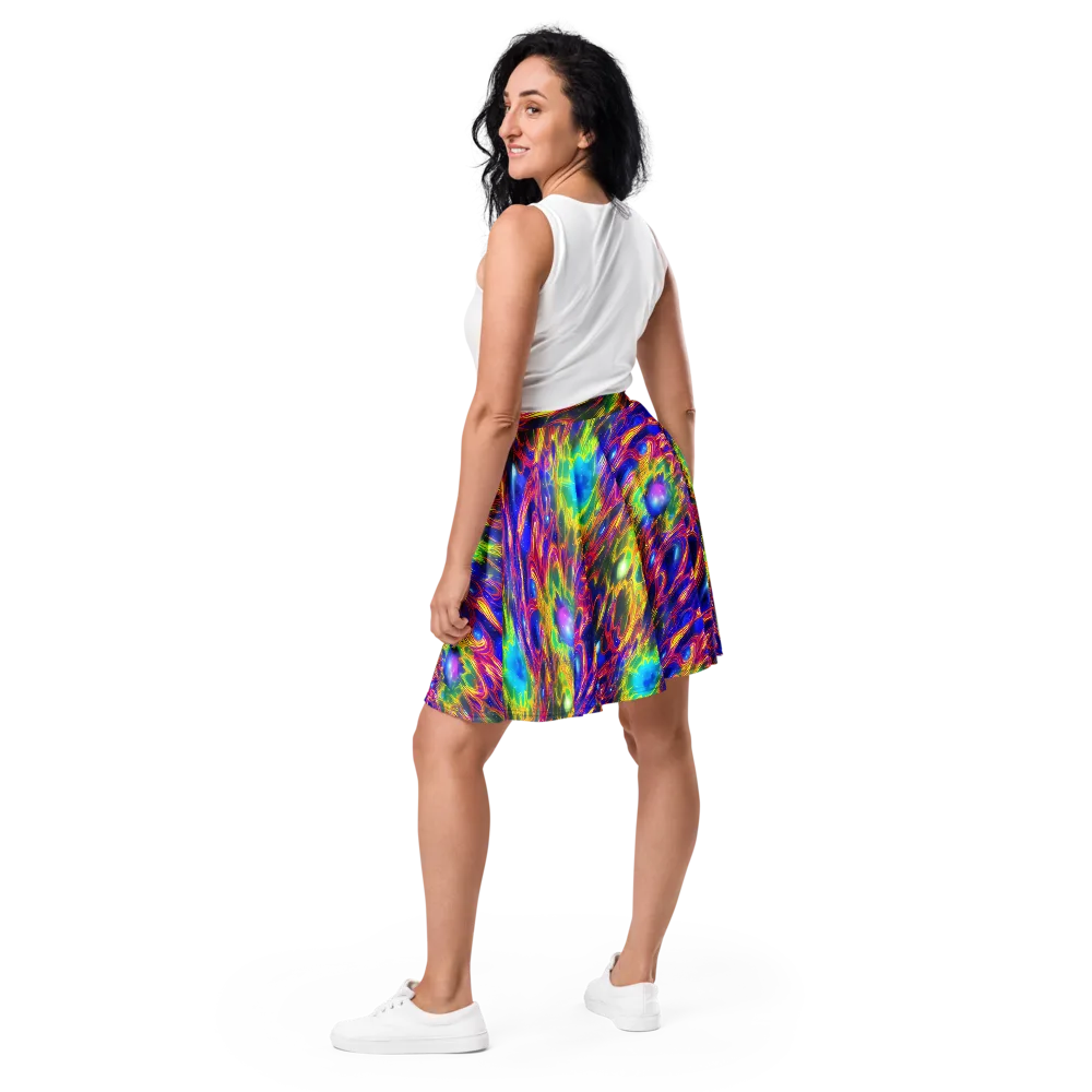 Orbiting Fever on Skater Skirt — Back