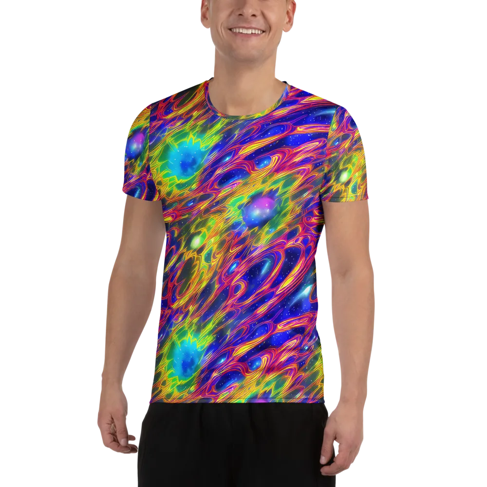 Orbiting Fever on Men's Athletic T-Shirt — Front