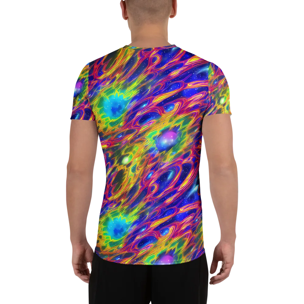 Orbiting Fever on Men's Athletic T-Shirt — Back