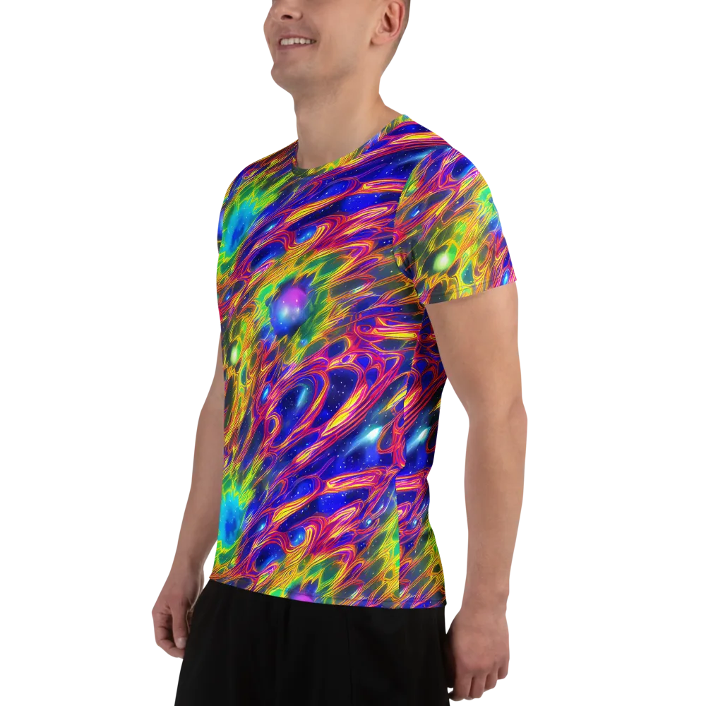 Orbiting Fever on Men's Athletic T-Shirt — Left