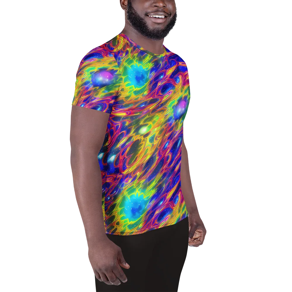 Orbiting Fever on Men's Athletic T-Shirt — Right