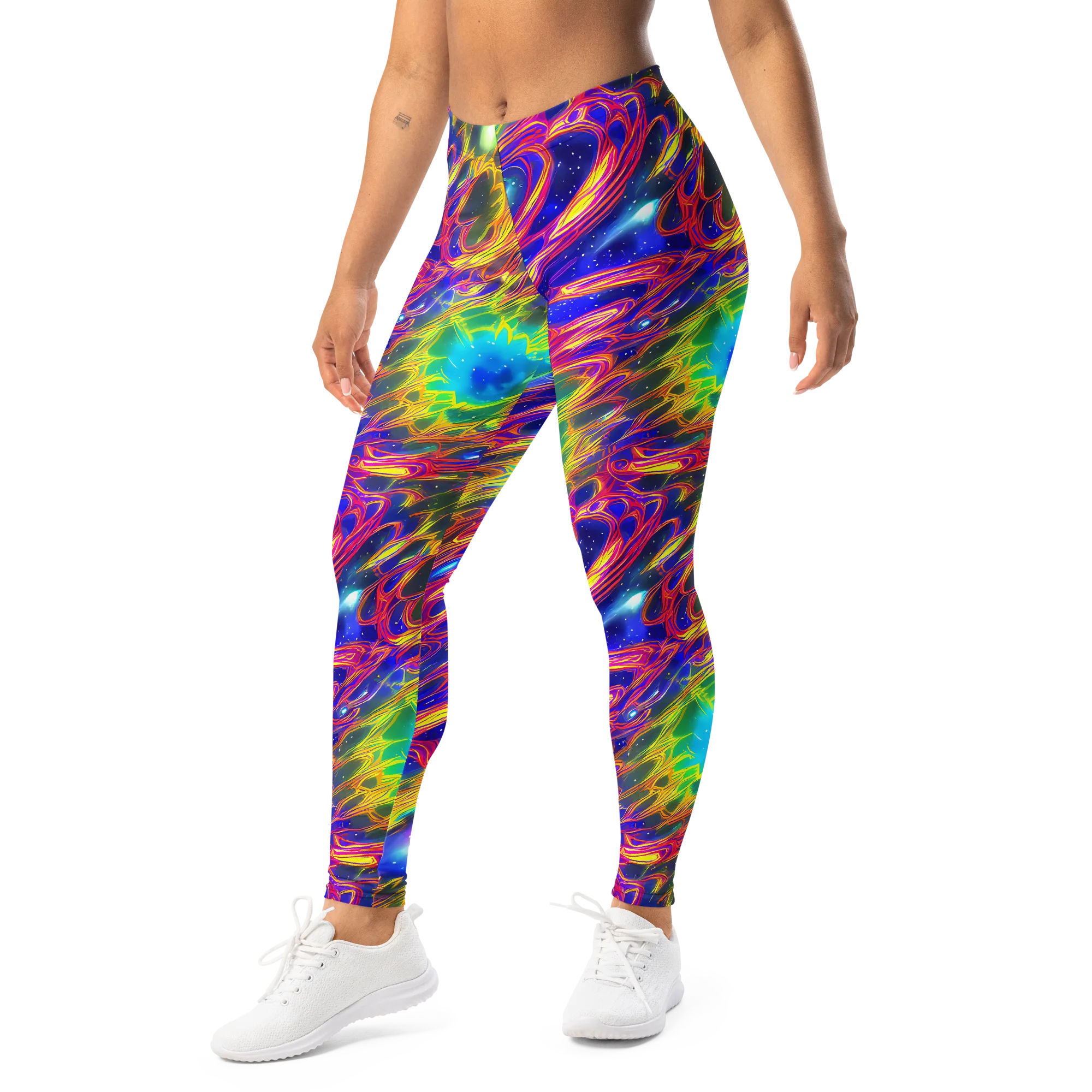 Orbiting Fever on Leggings — Left Front