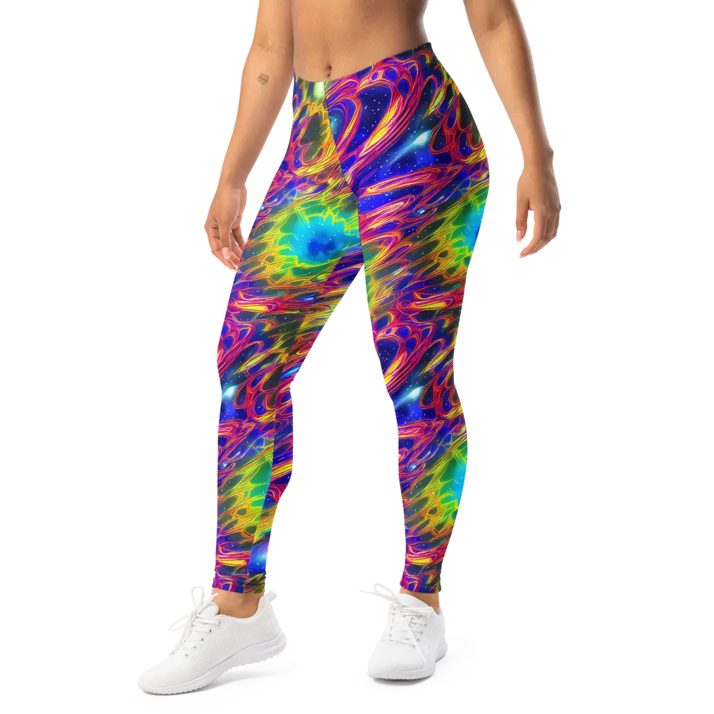 Orbiting Fever on Leggings — Left Front