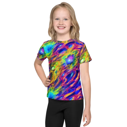 Orbiting Fever on a Kids Crew Neck T-Shirt