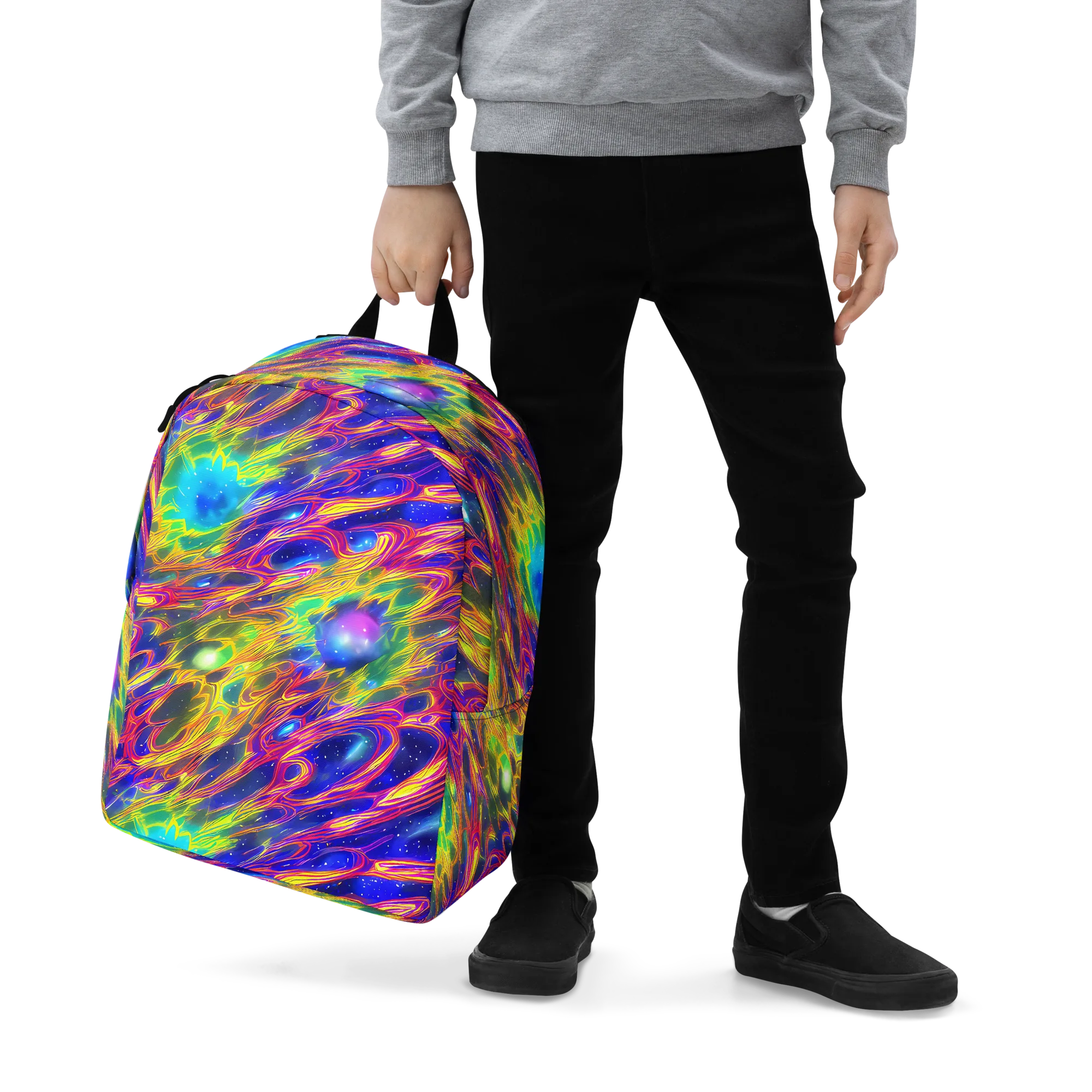 Orbiting Fever on Minimalist Backpack — Zoomed-in