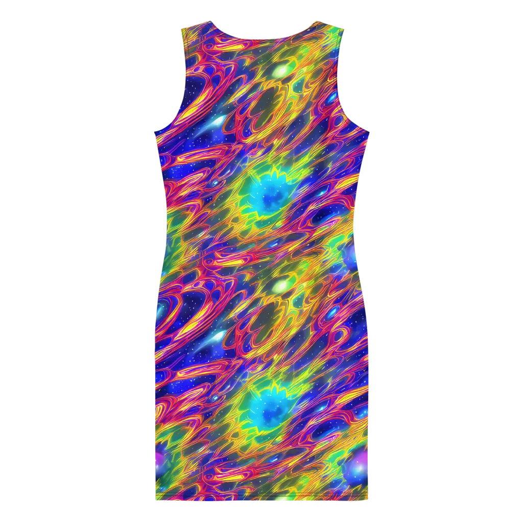 Orbiting Fever on Bodycon Dress — Back