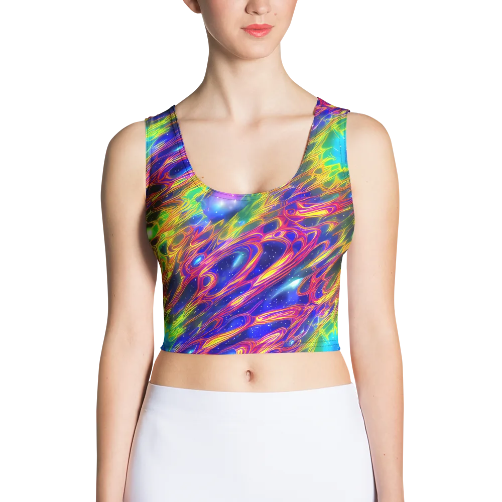 Orbiting Fever on Crop Top — Front