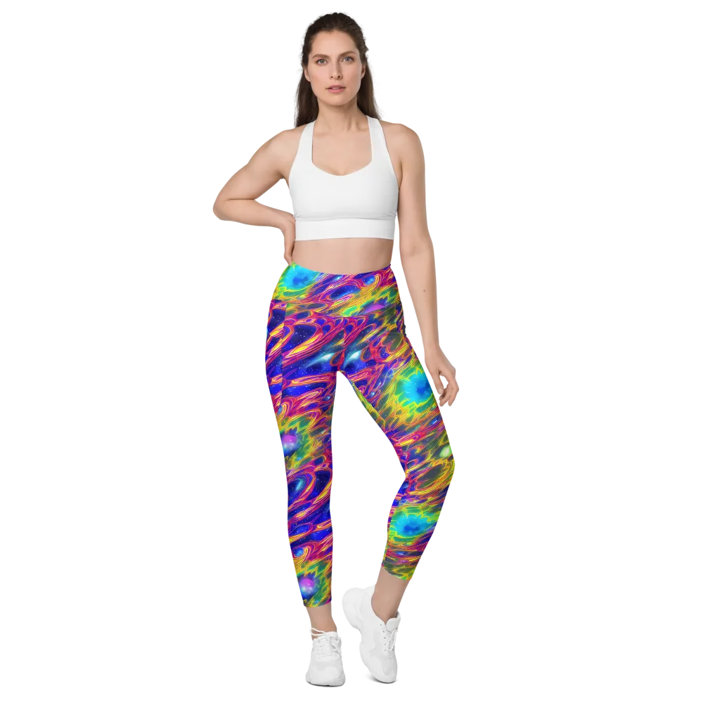 Orbiting Fever on Leggings with Pockets — Front