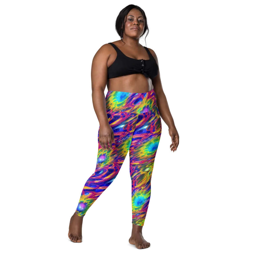 Orbiting Fever on Leggings with Pockets — Front
