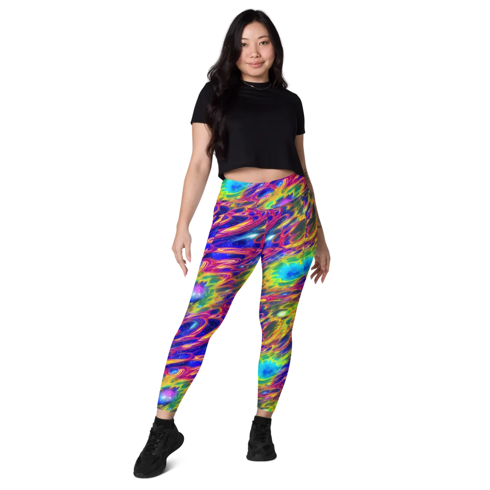 Orbiting Fever on Leggings with Pockets — Front