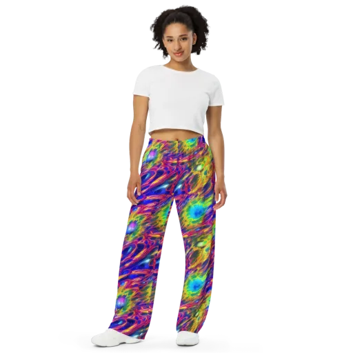 Orbiting Fever on a Wide-Leg Pants