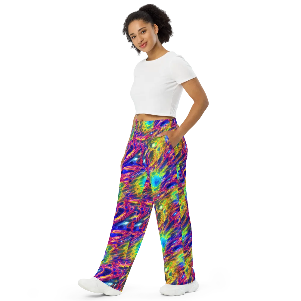 Orbiting Fever on Wide-Leg Pants — Left Front