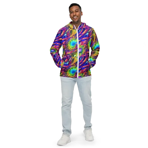 Orbiting Fever on a Men's Windbreaker