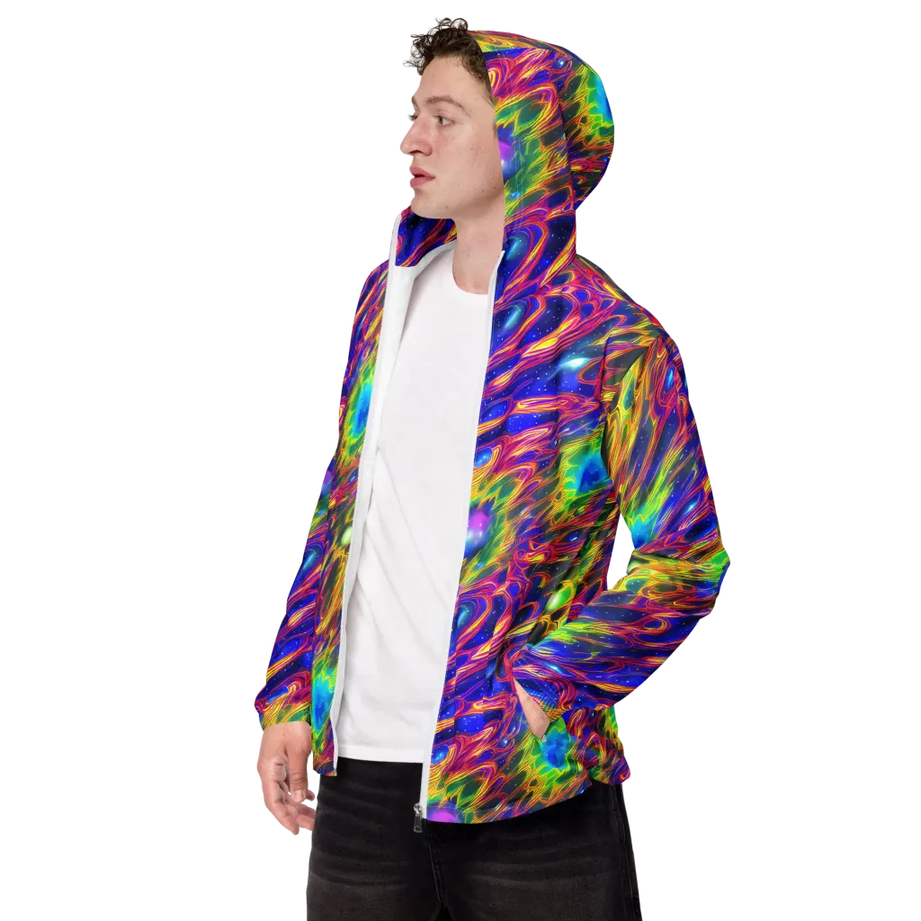 Orbiting Fever on Men's Windbreaker — Left Front