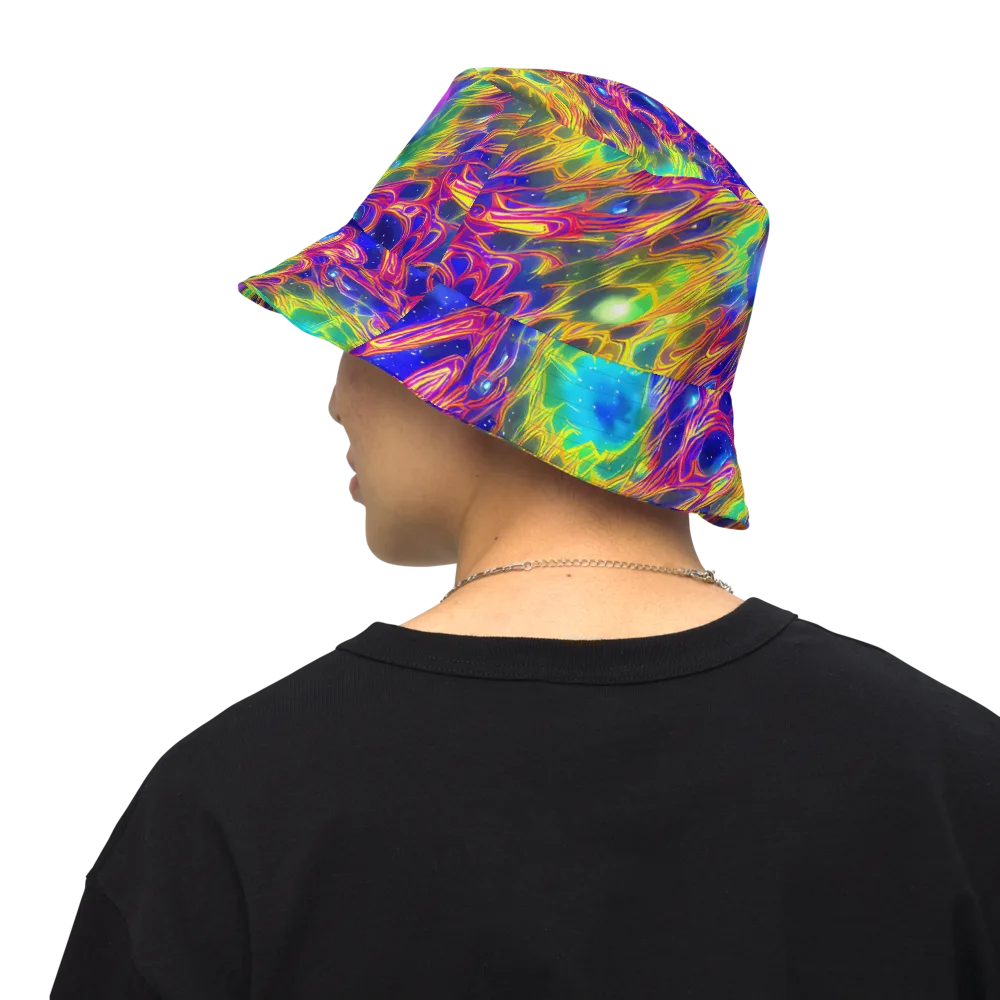 Orbiting Fever on Reversible Bucket Hat — Back Inside