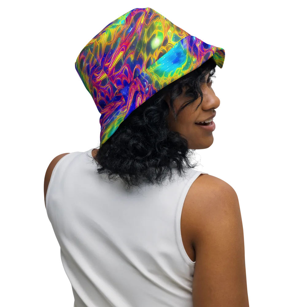 Orbiting Fever on Reversible Bucket Hat — Right Outside