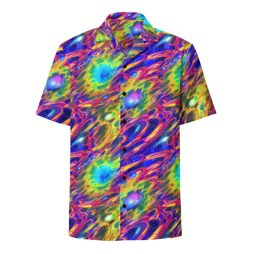 Orbiting Fever on Button Shirt — Front