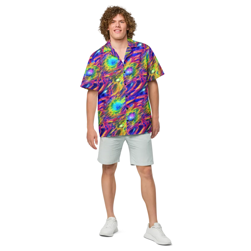 Orbiting Fever on Button Shirt — Front