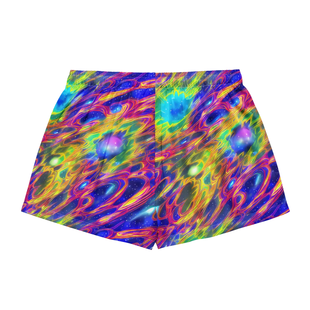 Orbiting Fever on Women's Pajama Shorts — Back