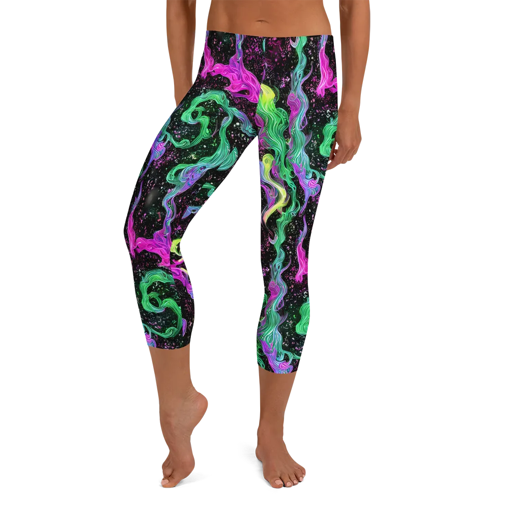 Fluid Afterglow on Capri Leggings — Front