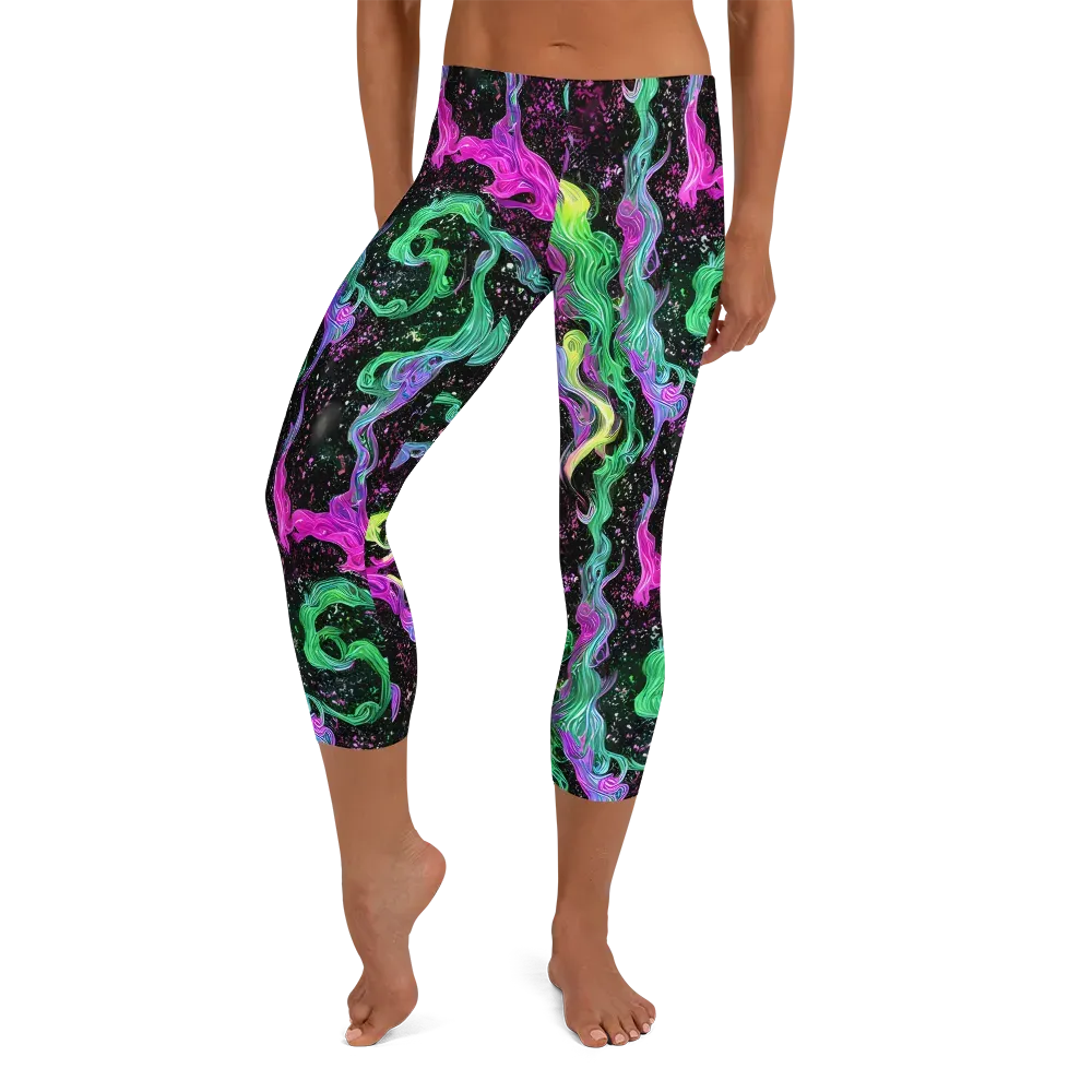 Fluid Afterglow on Capri Leggings — Front