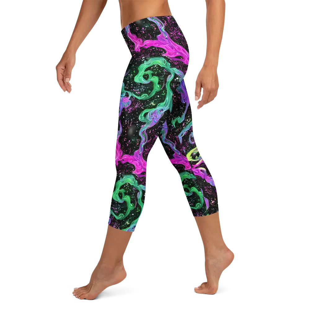 Fluid Afterglow on Capri Leggings — Left