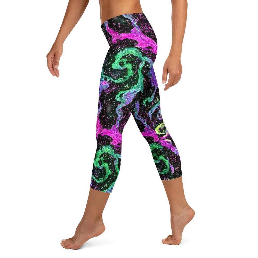 Fluid Afterglow on Capri Leggings — Left
